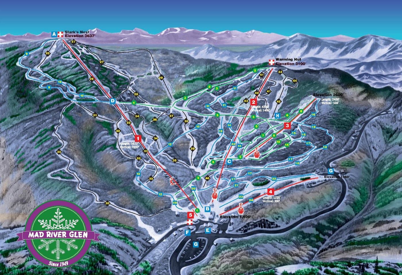 Mad River Glen Trail Map