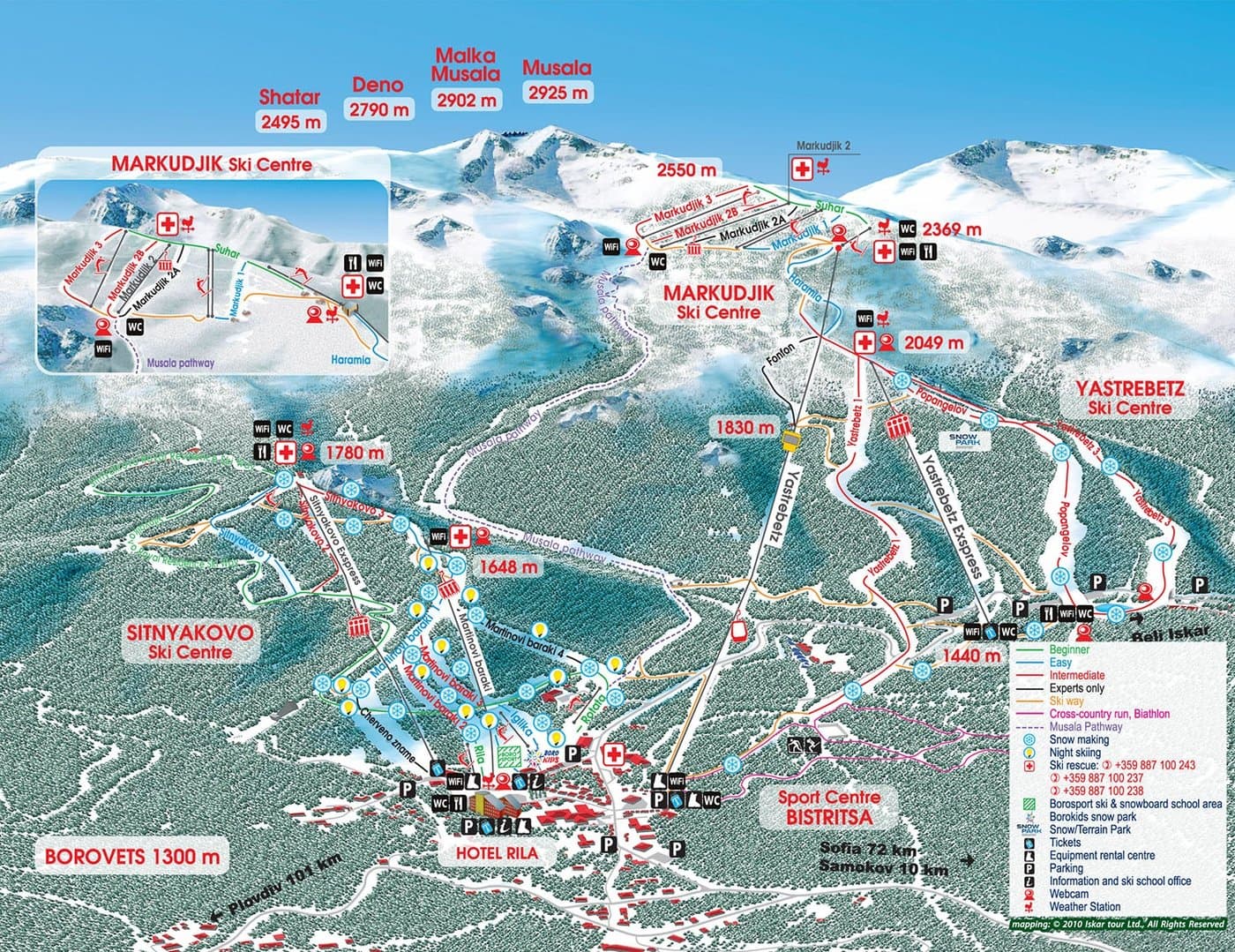 Borovets Trail Map