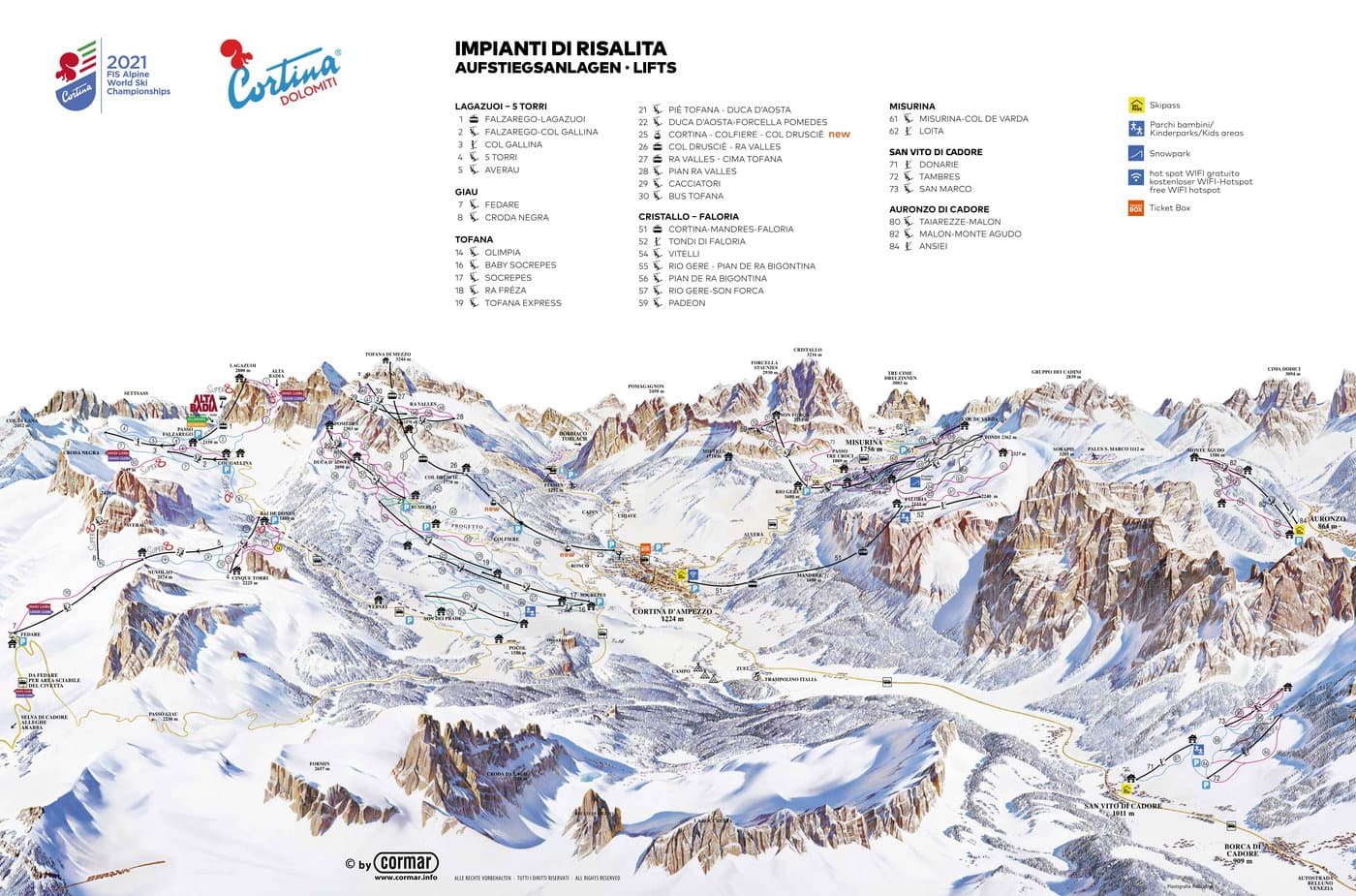 Cortina d'Ampezzo Trail Map