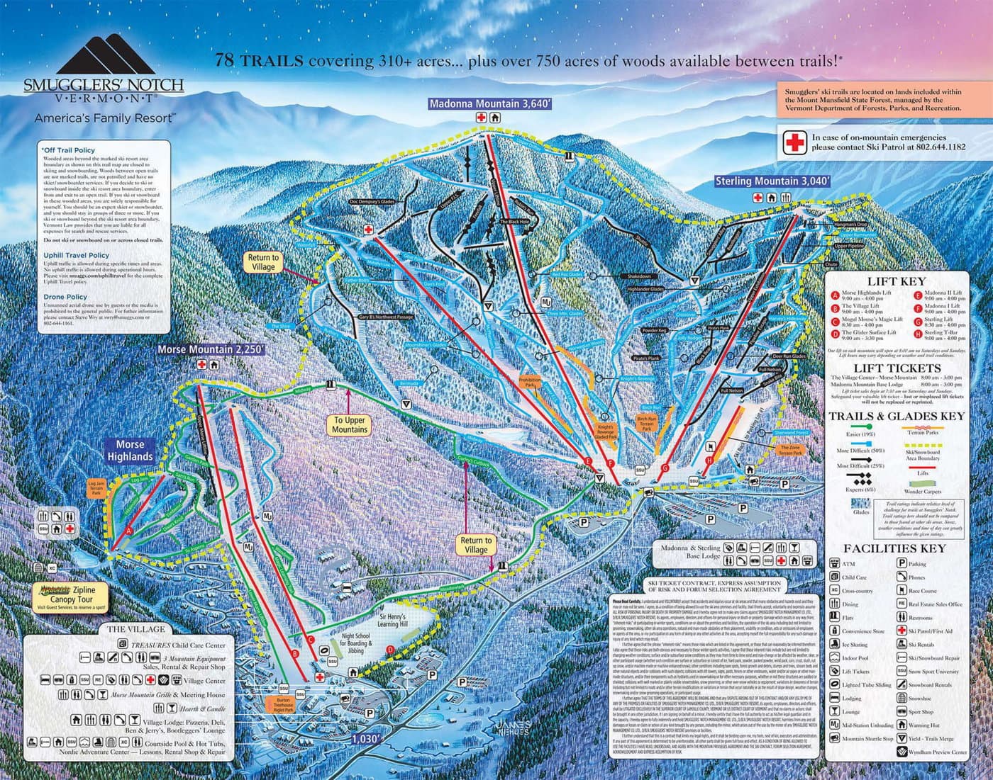 Smugglers' Notch Resort Trail Map